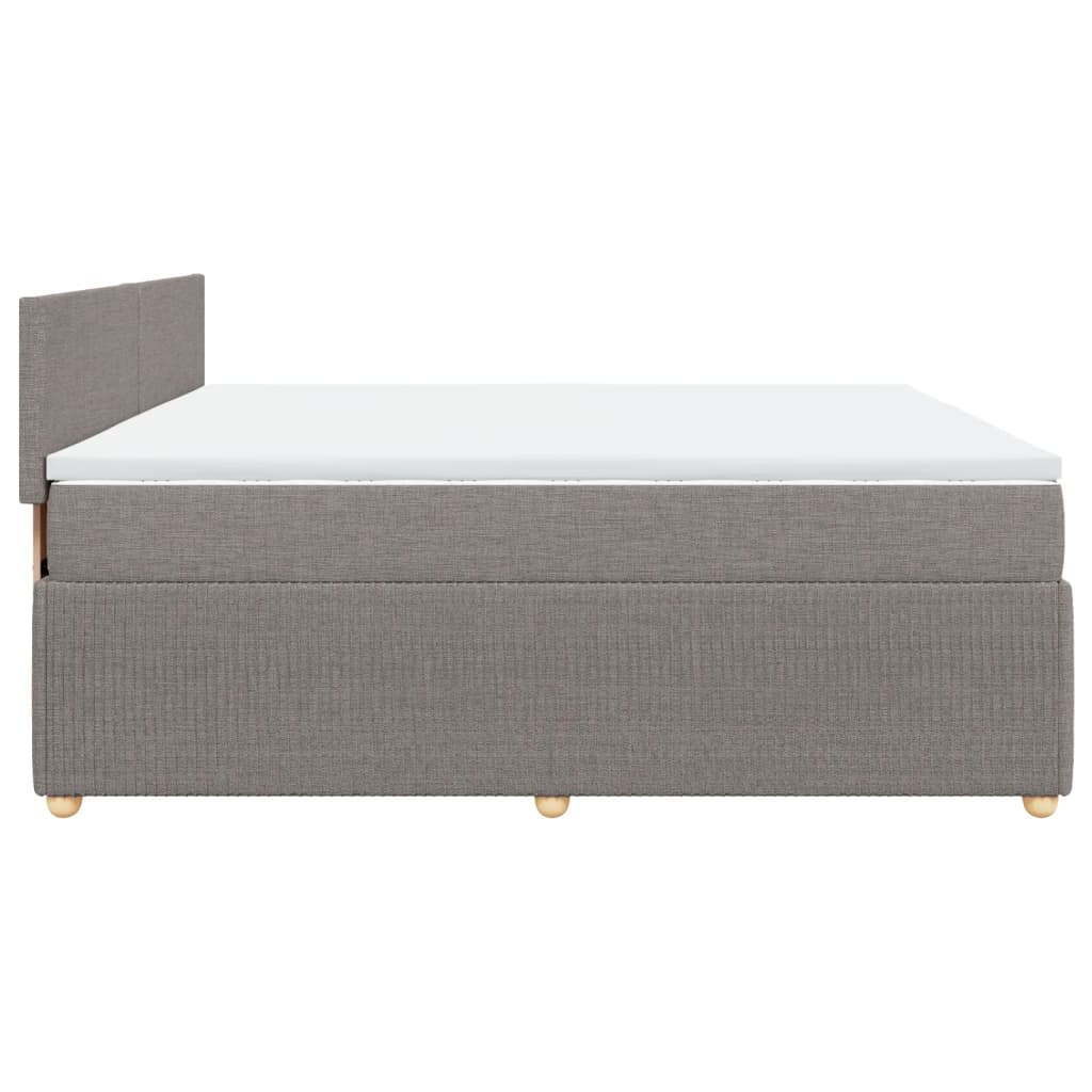 Boxspringbett mit Matratze Taupe 200x200 cm Stoff