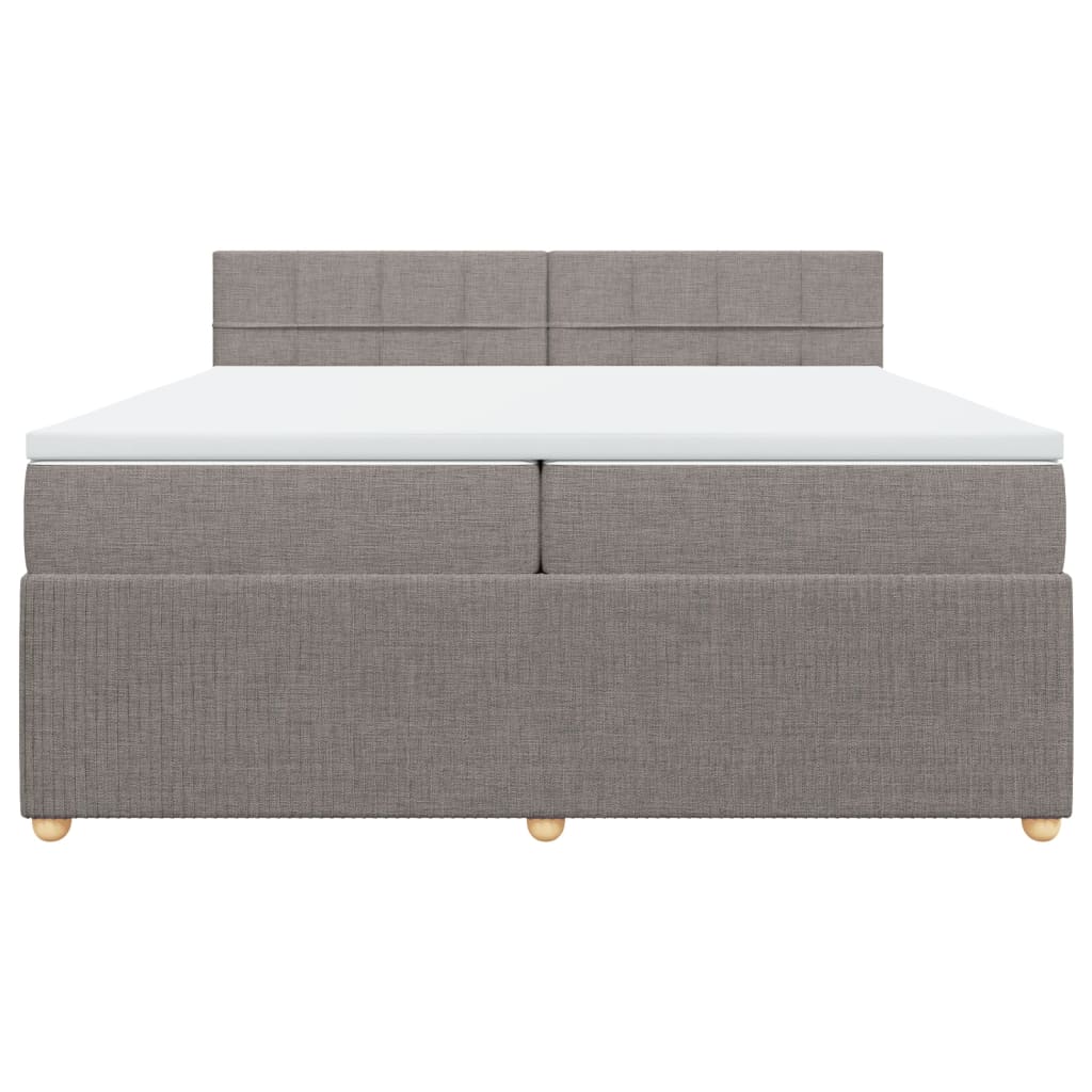 Boxspringbett mit Matratze Taupe 200x200 cm Stoff