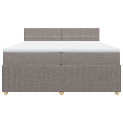 Boxspringbett mit Matratze Taupe 200x200 cm Stoff