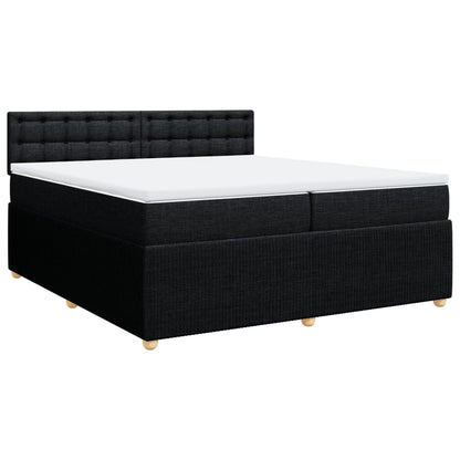 Boxspringbett mit Matratze Schwarz 200x200 cm Stoff