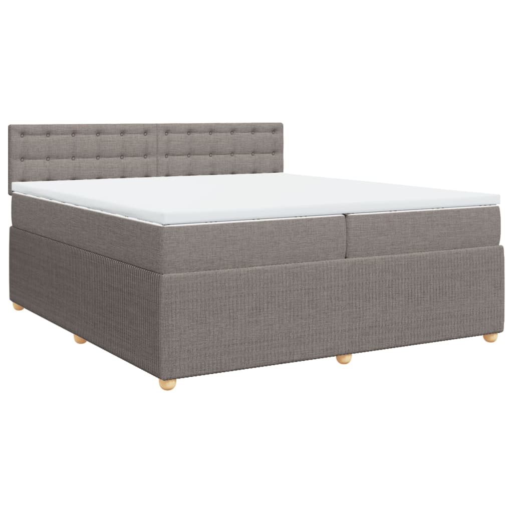 Boxspringbett mit Matratze Taupe 200x200 cm Stoff