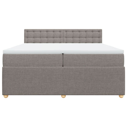 Boxspringbett mit Matratze Taupe 200x200 cm Stoff