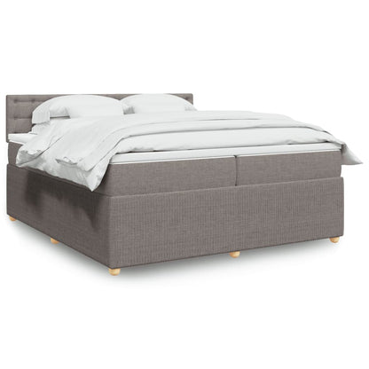 Boxspringbett mit Matratze Taupe 200x200 cm Stoff