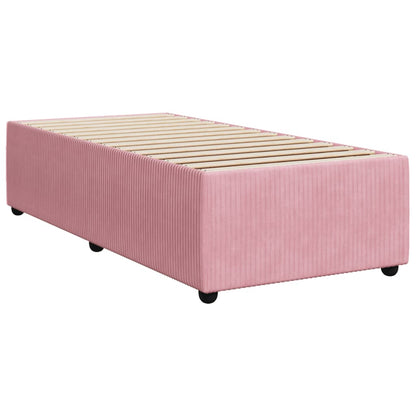 Boxspringbett mit Matratze Rosa 90x200 cm Samt