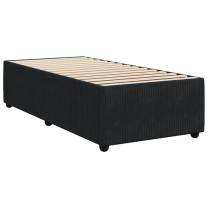 Boxspringbett mit Matratze Schwarz 90x200 cm Samt