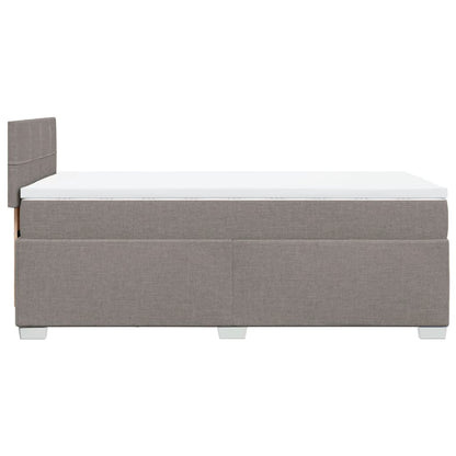 Boxspringbett mit Matratze Taupe 90x200 cm Stoff