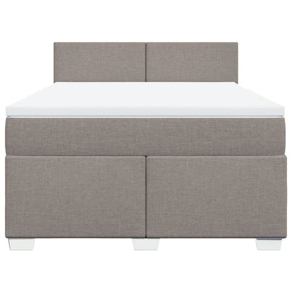 Boxspringbett mit Matratze Taupe 140x200 cm Stoff