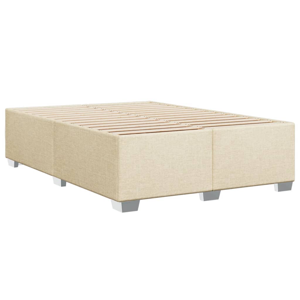 Boxspringbett mit Matratze Creme 140x200 cm Stoff