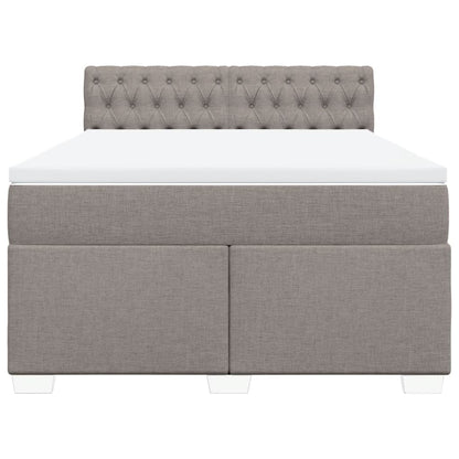 Boxspringbett mit Matratze Taupe 140x200 cm Stoff