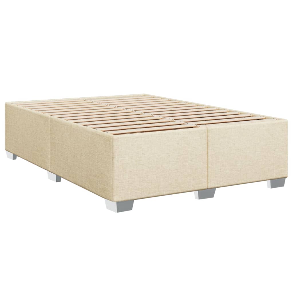 Boxspringbett mit Matratze Creme 140x200 cm Stoff