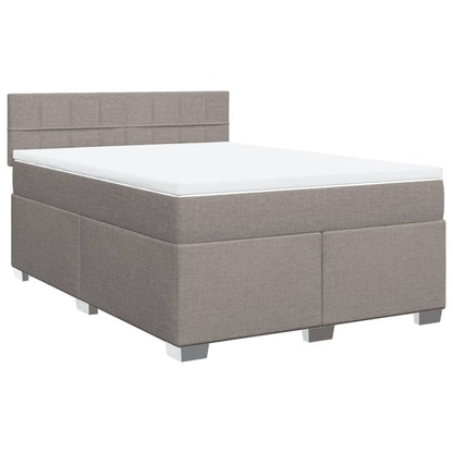 Boxspringbett mit Matratze Taupe 160x200 cm Stoff