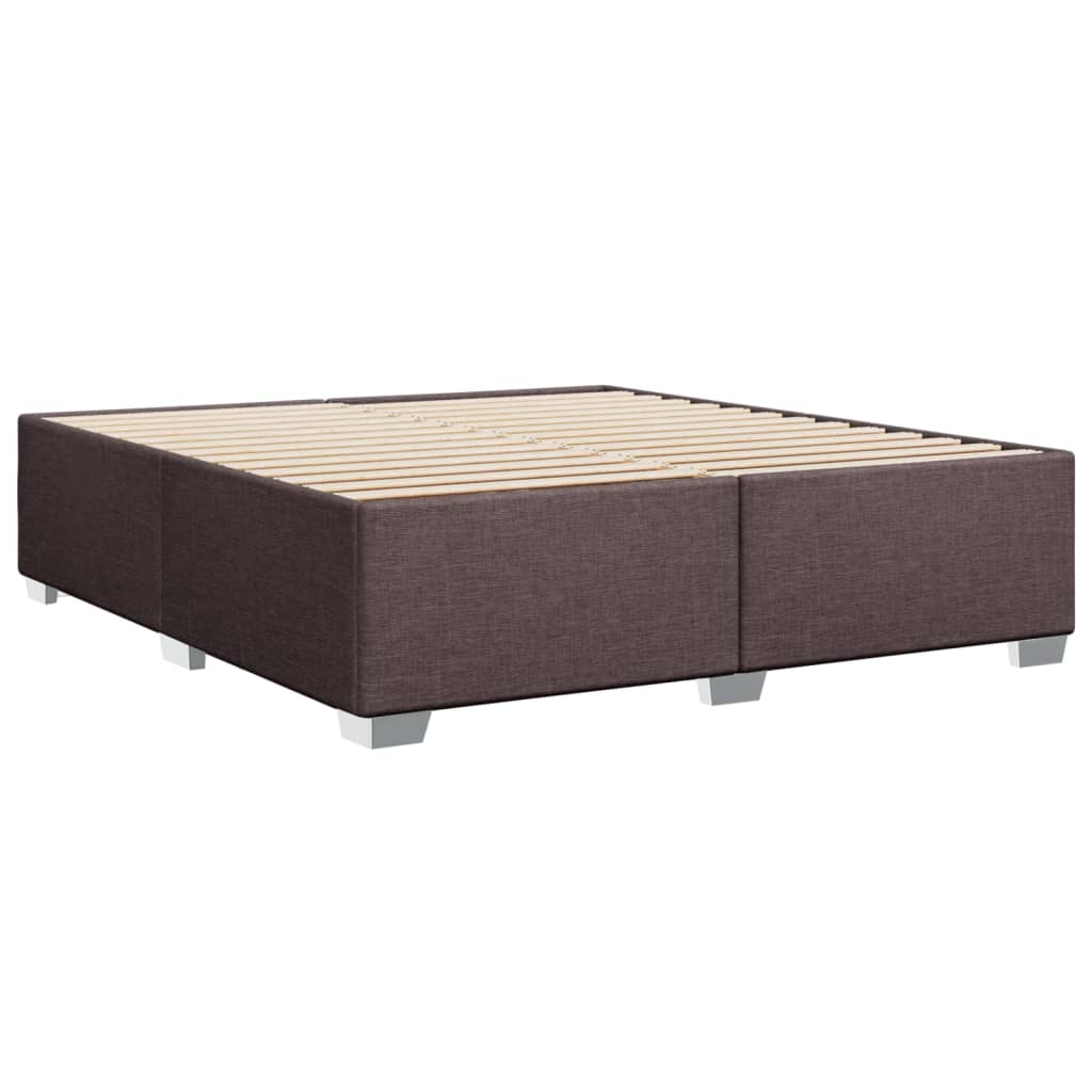 Boxspringbett mit Matratze Dunkelbraun 180x200 cm Stoff