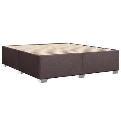 Boxspringbett mit Matratze Dunkelbraun 180x200 cm Stoff