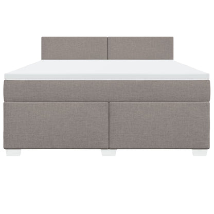 Boxspringbett mit Matratze Taupe 180x200 cm Stoff