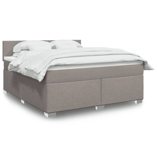 Boxspringbett mit Matratze Taupe 180x200 cm Stoff