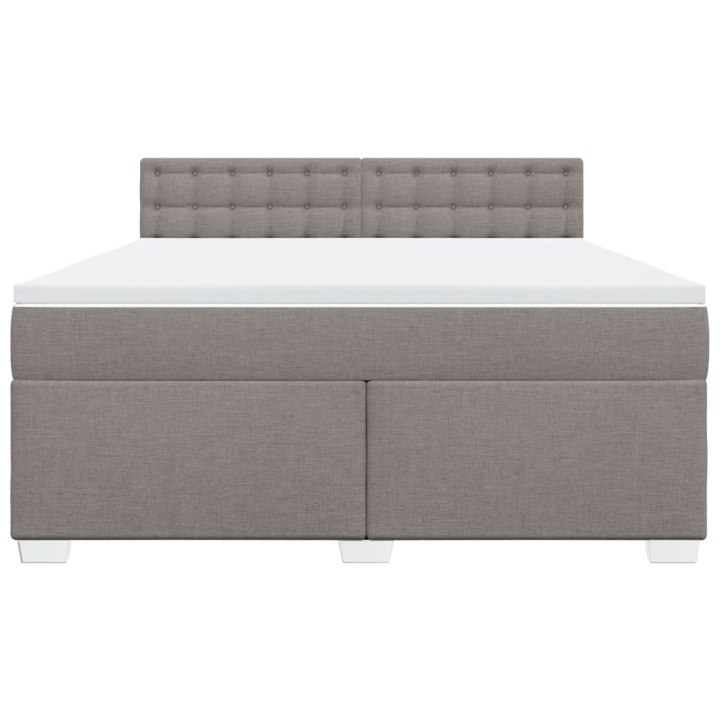 Boxspringbett mit Matratze Taupe 180x200 cm Stoff