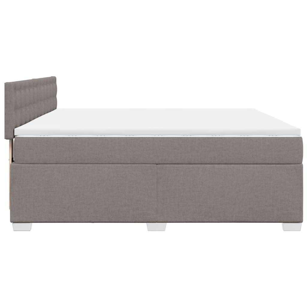 Boxspringbett mit Matratze Taupe 180x200 cm Stoff