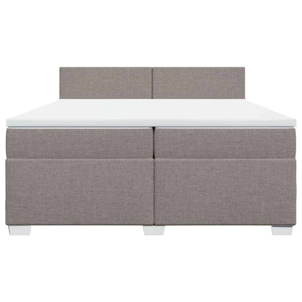 Boxspringbett mit Matratze Taupe 200x200 cm Stoff