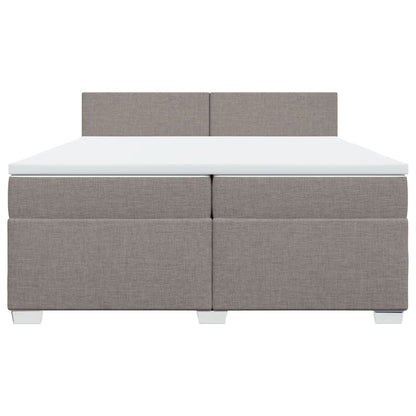 Boxspringbett mit Matratze Taupe 200x200 cm Stoff