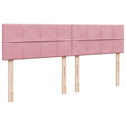 Boxspringbett mit Matratze Rosa 180x200 cm Samt