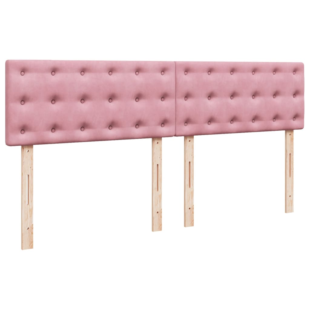 Boxspringbett mit Matratze Rosa 180x200 cm Samt