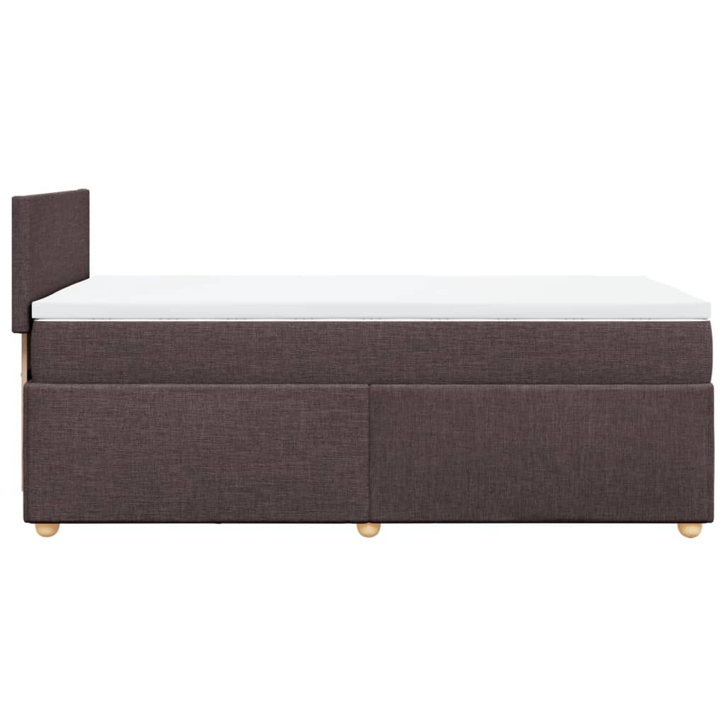 Boxspringbett mit Matratze Dunkelbraun 90x200 cm Stoff