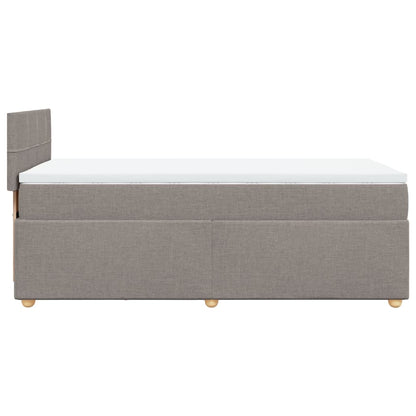 Boxspringbett mit Matratze Taupe 90x200 cm Stoff