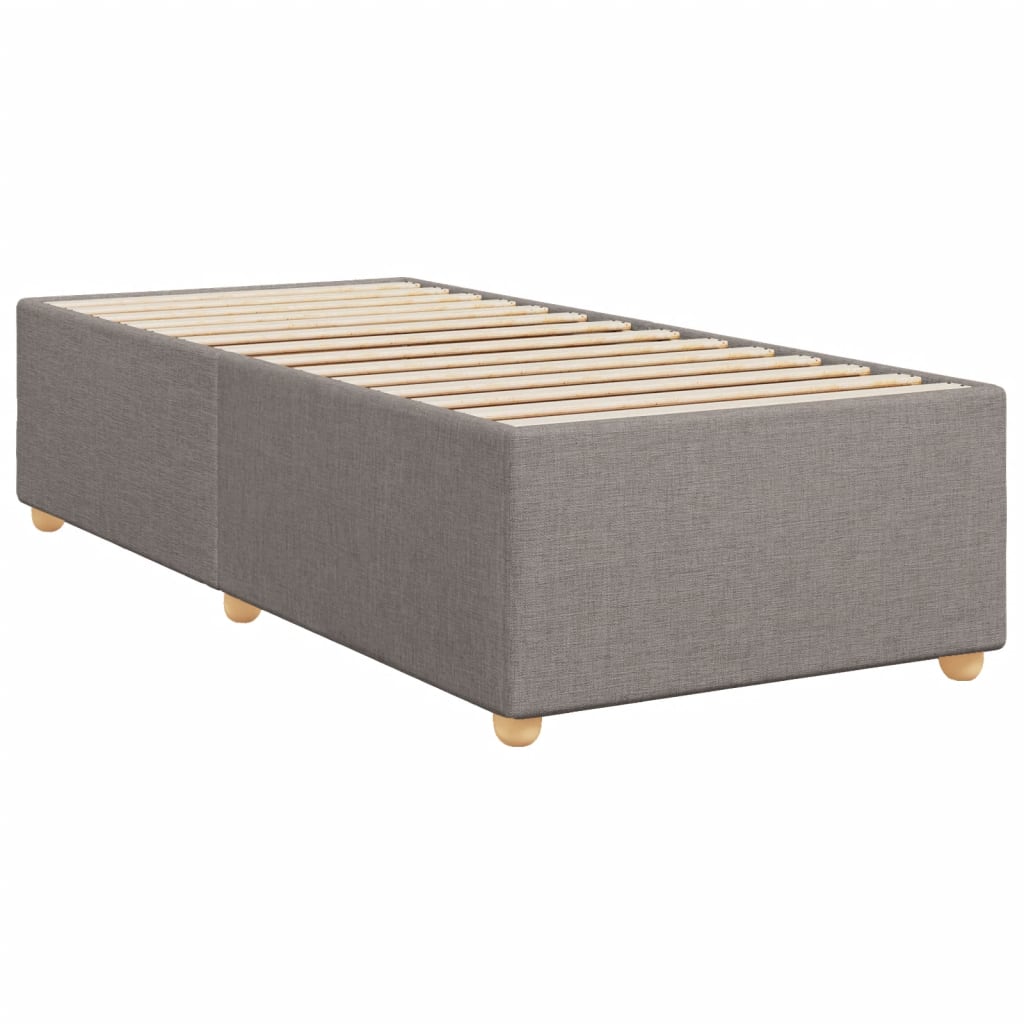 Boxspringbett mit Matratze Taupe 90x200 cm Stoff