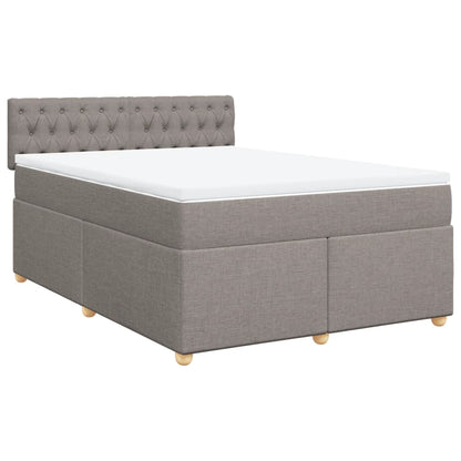 Boxspringbett mit Matratze Taupe 140x200 cm Stoff