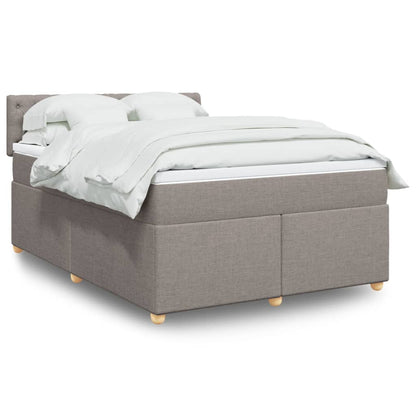 Boxspringbett mit Matratze Taupe 140x200 cm Stoff