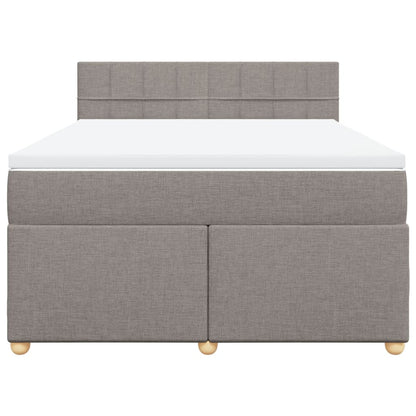 Boxspringbett mit Matratze Taupe 160x200 cm Stoff