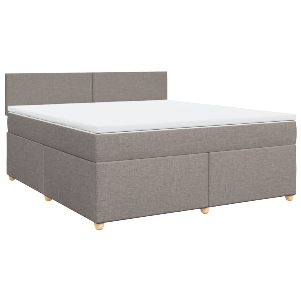 Boxspringbett mit Matratze Taupe 180x200 cm Stoff