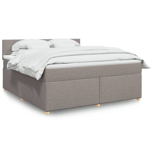 Boxspringbett mit Matratze Taupe 180x200 cm Stoff