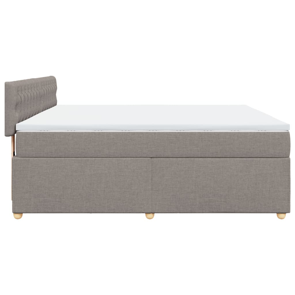 Boxspringbett mit Matratze Taupe 180x200 cm Stoff