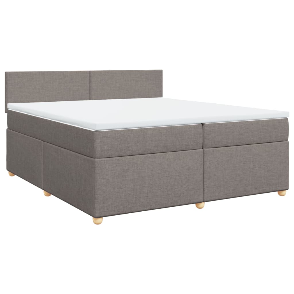 Boxspringbett mit Matratze Taupe 200x200 cm Stoff