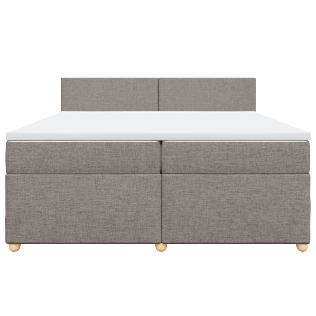 Boxspringbett mit Matratze Taupe 200x200 cm Stoff