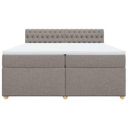 Boxspringbett mit Matratze Taupe 200x200 cm Stoff