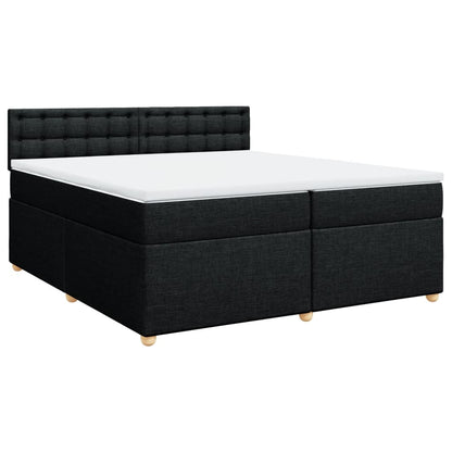 Boxspringbett mit Matratze Schwarz 200x200 cm Stoff