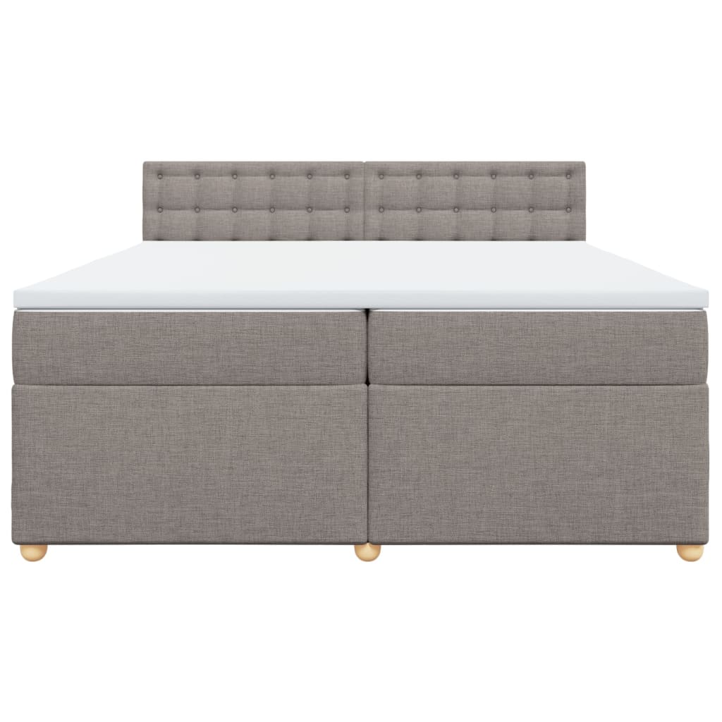 Boxspringbett mit Matratze Taupe 200x200 cm Stoff