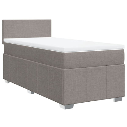 Boxspringbett mit Matratze Taupe 90x200 cm Stoff