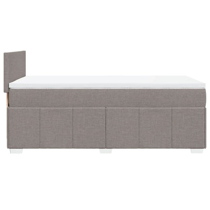 Boxspringbett mit Matratze Taupe 90x200 cm Stoff