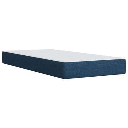 Boxspringbett mit Matratze Blau 90x200 cm Stoff