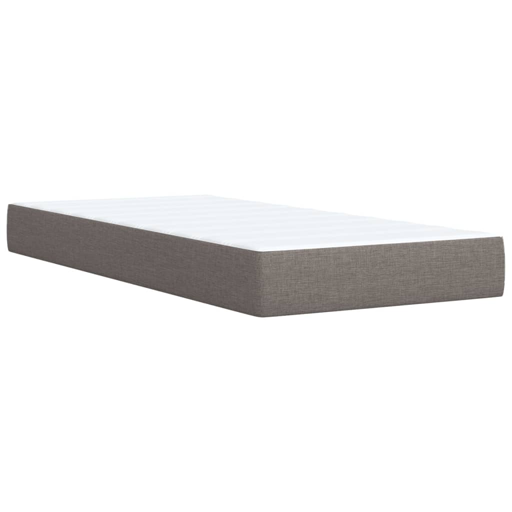 Boxspringbett mit Matratze Taupe 90x200 cm Stoff