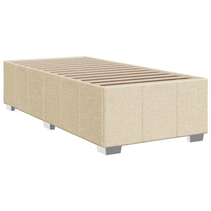 Boxspringbett mit Matratze Creme 90x200 cm Stoff