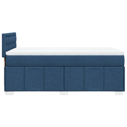 Boxspringbett mit Matratze Blau 90x200 cm Stoff