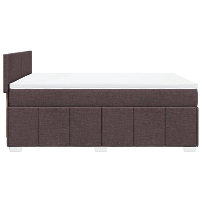 Boxspringbett mit Matratze Dunkelbraun 140x200 cm Stoff