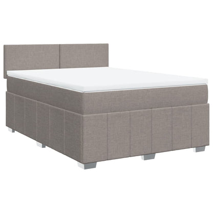 Boxspringbett mit Matratze Taupe 140x200 cm Stoff