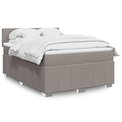 Boxspringbett mit Matratze Taupe 140x200 cm Stoff