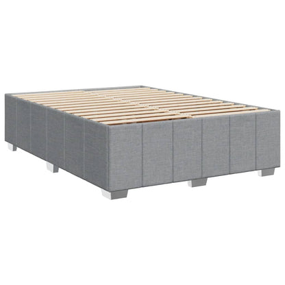 Boxspringbett mit Matratze Hellgrau 160x200 cm Stoff