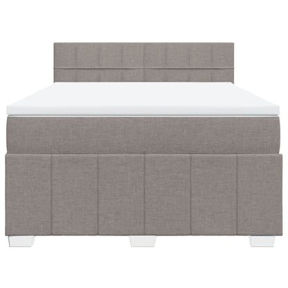 Boxspringbett mit Matratze Taupe 160x200 cm Stoff